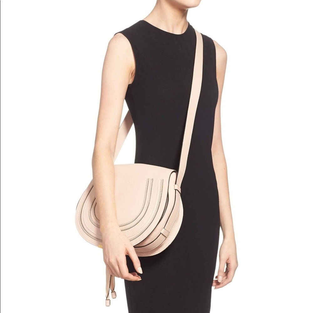CHLOÉ
Medium Marcie Leather Crossbody Saddle Bag - Picture 3 of 12